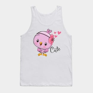 Cute Cartoon Bird Tank Top